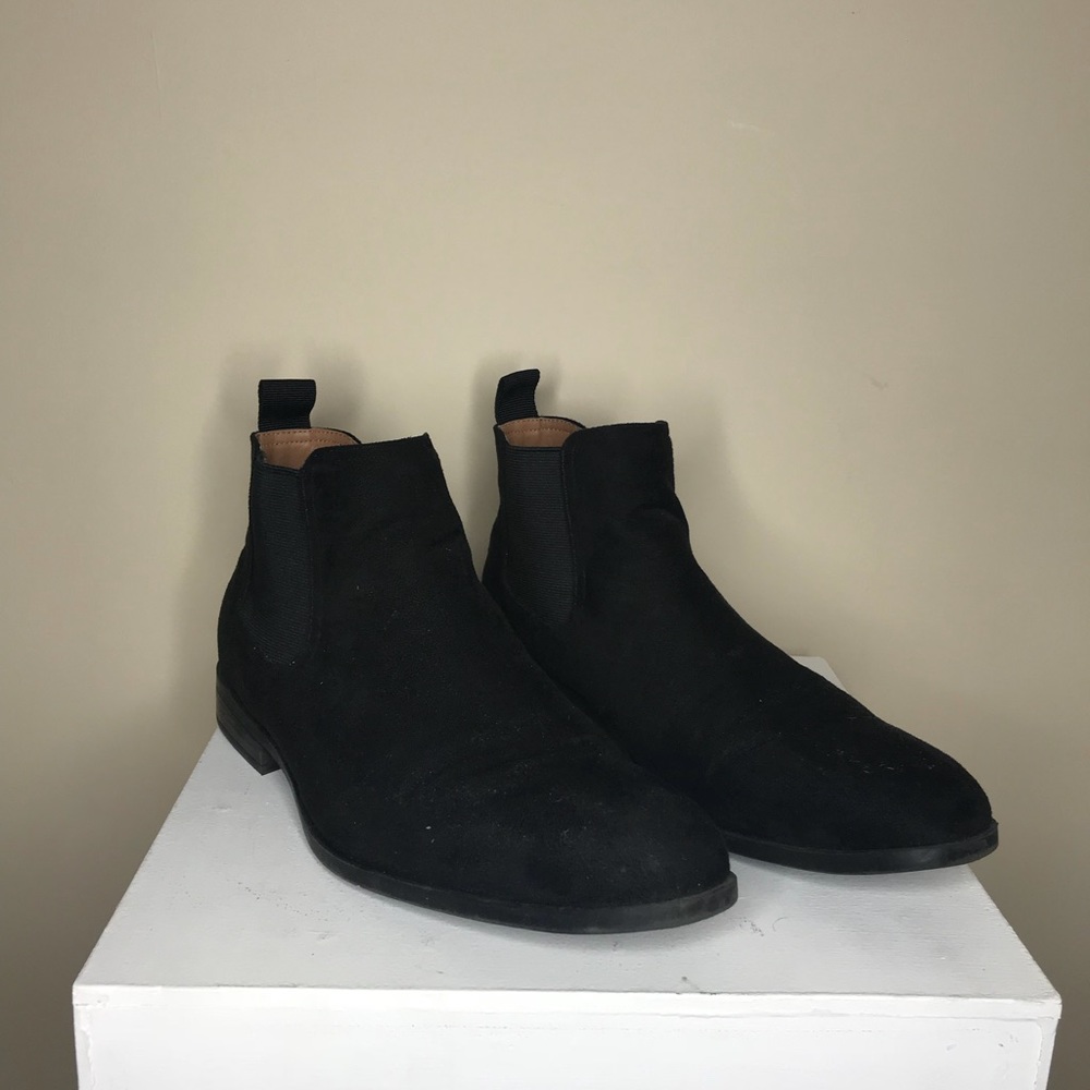 MENS HM BLACK SUEDE CHELSEA BOOTS